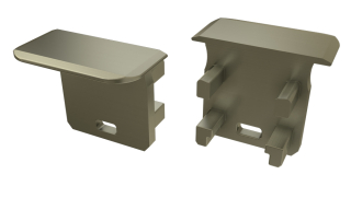 PVC koncové záslepky do LED profilu G, bronzové