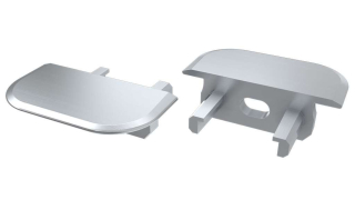 PVC koncové záslepky do LED profilu Z, šedé