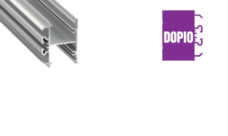 LED profil DOPIO, stříbrný