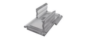 Plastový montážní úchyt A - ÚHLOVÝ - transparentní