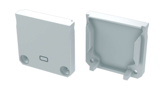 PVC koncové záslepky do LED profilu DILEDA, 2v1, bílé