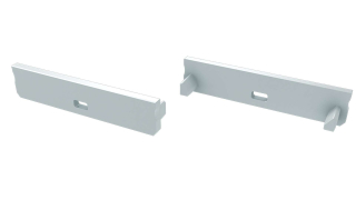 PVC koncové záslepky do LED profilu SOLIS, bílé