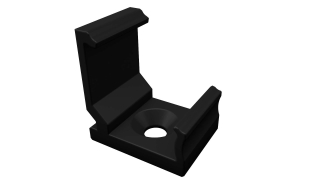 Plastový montážní úchyt CH - BASIC, černý