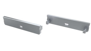 ALU koncové záslepky do LED profilu SOLIS, stříbrné