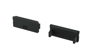 PVC koncové záslepky do LED profilu DUAL, černé